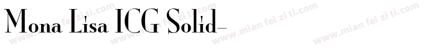 Mona Lisa ICG Solid字体转换